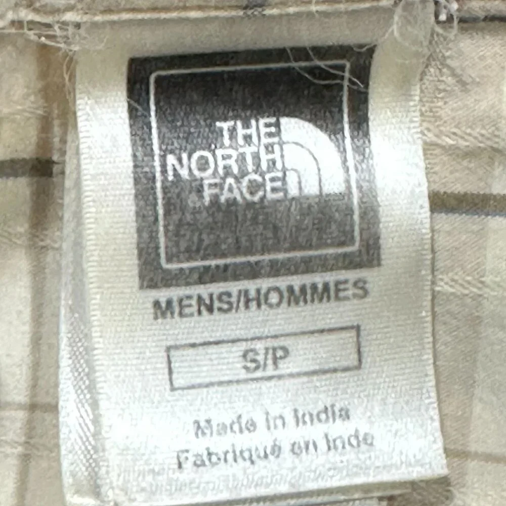 The North Face Plaid Button Down Cotton Collar Short‎ Sleeve Shirt Size Small
